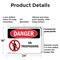 Signmission No Trespassing Danger Sign, Plastic, 24in W x 18in L, 2PK OS-2PACK-DS-P-1824-L-1493 - alternate 2
